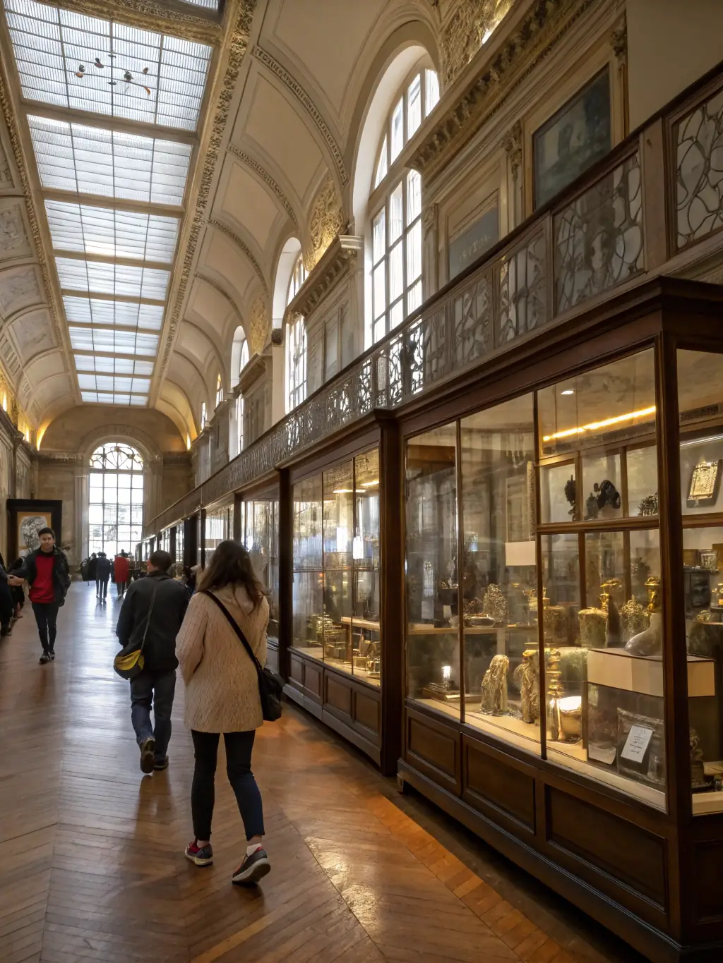 A captivating image of an exhibition at LUGARDESPACE, featuring local artifacts and historical documents, attracting visitors of all ages.